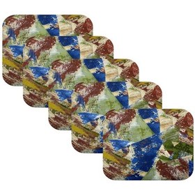 Resim Knsz oturma minderi 5 li mazlum geometrik desen tel sandalyesi oturma yeri için 