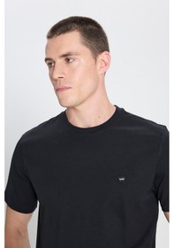 Resim Regular Fit T-shirt Black Black Siyah 
