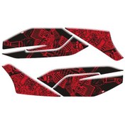 Resim Honda Pcx 2021 - 2024 Uyumlu Yan Ayak Pad 017 Kırmızı Siyah 