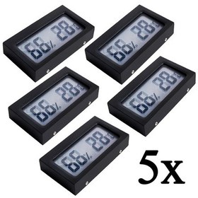 Resim 5 Adet Büyük Punto Dijital Sıcaklık Nem Ölçer Saati Ca72-5 