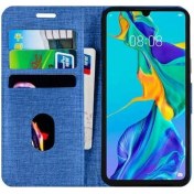 Resim Bonjux Samsung Galaxy A10S Kumaş Kılıf Kredi Kartı Para Bölmeli Standlı Spor Cüzdan 