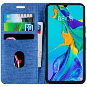 Resim Bonjux Samsung Galaxy A10S Kumaş Kılıf Kredi Kartı Para Bölmeli Standlı Spor Cüzdan 
