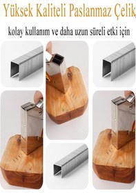 Resim 13/8 Zımba Teli 5000 Li 2 Paket Delta 13-8 Zımba Tabancaları Patpat Otomatik Zımba Makinesi Çakma Teli 