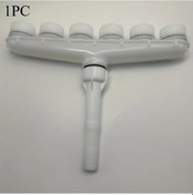 Resim Chuangyinshop 1 Adet 6 Başlıklı Ayarlanabilir Bahçe Sulama Fıskiyesi Hortum Bağlantılı Siyah Sarı 