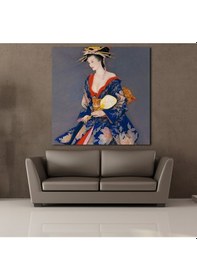 Resim Japon Kadın Temalı Kanvas Tablo 30x30cm 