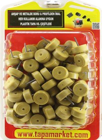Resim Çap 25X10 MM Elastomer Çivili Tapa(Beyaz-Kayın) 