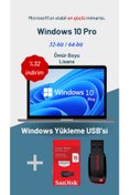 Resim Windows 10 Pro Lisans + Sandisk 16 Gb Free Dos Için - Windows 10 Kurulum Usb'si - Ömür Boyu Kullanım Win 10 Pro Sandisk Kurulum USB 