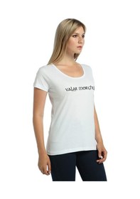Resim Bant Giyim - Game Of Thrones Arya Beyaz Kadın T-shirt Tişört Beyaz 