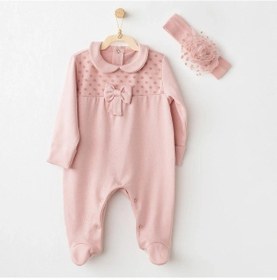 Resim Andywawa Bebek Tulum Takımı Ac26242 Pembe Pink 