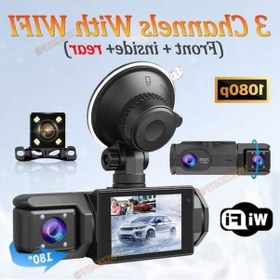 Resim Createtech 1080p Wifi 3kamera Araba Kamerası, 2/3 Lense, Yüksek Kalite Araba Dash Cam, Ön/arka, Wifi-3cam 