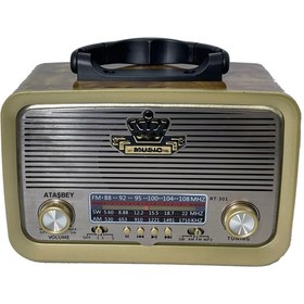 Resim Everton Rt-301 Yeni Model Nostalji Bleutooth Radyo,sd,usb,mp3 Player Ledli Ve Lambalı 