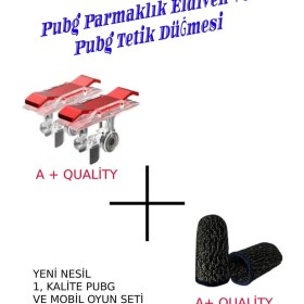 Resim Emre Bilişim Pubg Parmaklık Eldiveni ve Pubg Tetik Düğmesi Set A+ Quality 