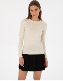 Resim Pierre Cardin Kadın Ekru Kazak /triko 50315758-vr019 Ekru 