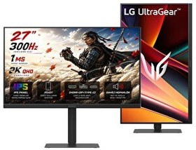 Resim LG 27G640A-B UltraGear G6 27" 1 MS 300 Hz HDMI - DP - USB-C G-SYNC - FreeSync Premium 2K QHD IPS Pivot Gaming Monitör 