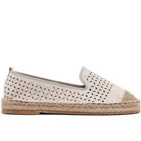 Resim Derimod Kadın Bej Fileli Süet Espadril 25SFE402710 