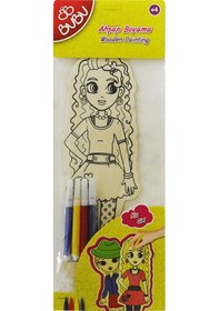 Resim Bu-Bu Ahşap Kız Boyama Ab0040 