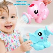 Resim Çocuklar İçin Banyo Oyuncakları - Sevimli Karikatür Fil Duş Kettle, Pembe ve Mavi Fil Tasarımı, Eğlenceli Banyo Oyun Aksesuarları, 18 Aydan Büyük Çocuklara Uygun Güvenli ve Toksik Olmayan Suoyunçalar 