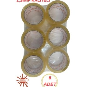 Resim Renkli Duvarlar 6 Adet Koli Bantı 45 mm x 100 Metre Kaliteli Güçlü Yapışkanlı Koli Bantı Paketleme Kırtasiye Bantı 