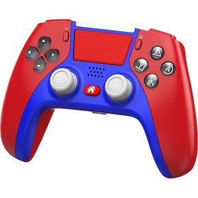 Resim Maiyame Kırmızı Ps4 Kablosuz Oyun Kolu, Bluetooth İle Bağlanır, Altı Eksenli, Programlanabilir, Çift Titreşim Fonksiyonu 