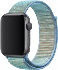 Resim Apple Watch 44mm Uyumlu Kayış Spor Loop Kordon Mavi Kantaron 