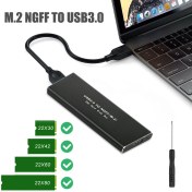 Resim Flameer USB 3.0 - Ngff M.2 SSD Adaptörü Kart Harici Kılıf Muhafaza Kutusu Siyah (Yurt Dışından) 