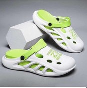 Resim Snapbuy Delik Ayakkabı Erkek Yeni Yaz Kaymaz Spor Terlik Dış Giyim Stepping Plaj Baotou Çift Kullanımlı Sandalet Beyaz - Yeşil 