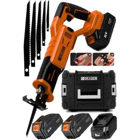 Resim Graizer 21 V Kömürsüz Çelik Şanzuman Beton Tuğla Kemik Kesme Tilki Kuyruğu Akülü Testere Makinesi 