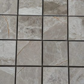 Resim 5×5cm Doğaltaş Bej Mermer Fileli Mozaik 