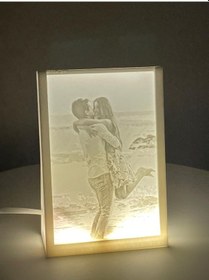 Resim Kişiye Özel Fotoğraf Baskılı Gece Lambası Beyaz 