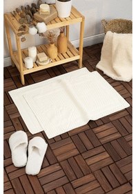 Resim Leoline %100 Pamuk Premium 2'li Ayak Havlusu Krem 