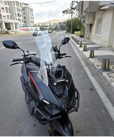 Resim Motocam Salcano Wind 150 Ön Cam 2023-2026 Model 57cm Şeffaf Renkli 4mm 