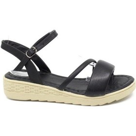 Resim Zerhan 697 Kadın Siyah Sandalet Ayakkabı Siyah 