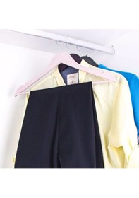 Resim 6'lı Ahşap Görünümlü Plastik Elbise Askısı 