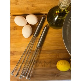 Resim Feyza Design Paslanmaz Çelik Mini Boncuklu Çırpıcı 2'li Takım, Pratik ve Dayanıklı 