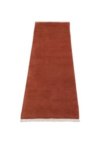 Resim Zehra Abla Halı Yeni El Dokuma Başyapıt Tek Renk Somon Burdur Bucak Yolluk Yün Halı 5831 Renkli 