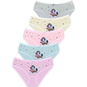 Resim 019 Kız Çocuk Mix 5'Li Baskılı Külot Paketi 