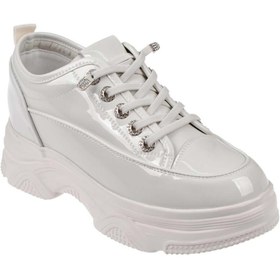 Resim Guja Gizli Dolgu Tabanlı Kadın Spor Ayakkabı GJ-372 BEJ RUGAN 