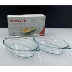 Resim Turuncu, 520CC, 2'li Borcam Tepsi Seti, Şık ve Kullanışlı Mutfak Ürünü 