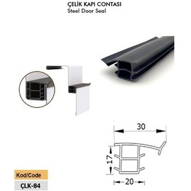 Resim Contacall Çelik Kapı Fitili Çelik Kapı Contası 6 Metre Siyah 6 M 