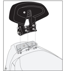 Resim KAPPA KTB6107A KYMCO DOWNTOWN ABS 125I / 350I (15-24) SISSYBAR 