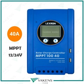 Resim 40A Amper Mppt Solar Şarj Kontrol Cihazı Güneş Paneli 40 Amper 12/24 Volt Mppt Regülatör Mavi Kasa Lexron 