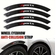 Resim Evrensel Uyarlama Karbon Fiber Fender Flare, Çarpışma Çizik Dirençli Jant Göz Kapağı Koruyucu Bantlar, Ön Yerleştirme için Parlatılmış Yüzey Bitirimi - Koruyucu Dekoratif Sticker Seti 