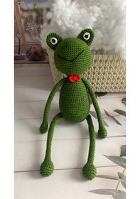 Resim Amigurumi Kurbağa Uyku Arkadaşı 