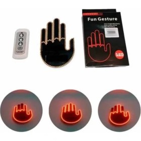 Resim Mercansa Pilli LED Işık Araç Camı Için Uzaktan Kumandalı El Simgesi 