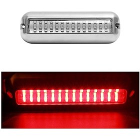 Resim Mk-042 Gemi / Yat 10-30v 42leds Suya Dayanıklı Paslanmaz Çelik Sualtı Işığı Kırmızı Işık 
