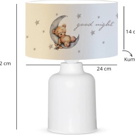 Resim Homing Kumaş Baskılı Çocuk Odası Abajur 