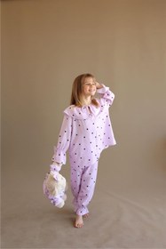 Resim Luna Mia Polka Uyku Arkadaşlı Pijama Seti 