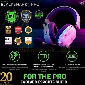 Resim RAZER BLACKSHARK V2 PRO 2023 KABLOSUZ OYUNCU KULAKLIK BEYAZ RZ04-04530200-R3M1 