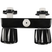 Resim A7616-02 Çift Topuzlu Rv Duş Bataryası Vana Değiştirici Siyah 