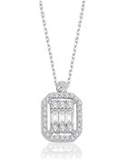 Resim Altınbase Baget Kolye Beyaz Altın 14 Ayar 